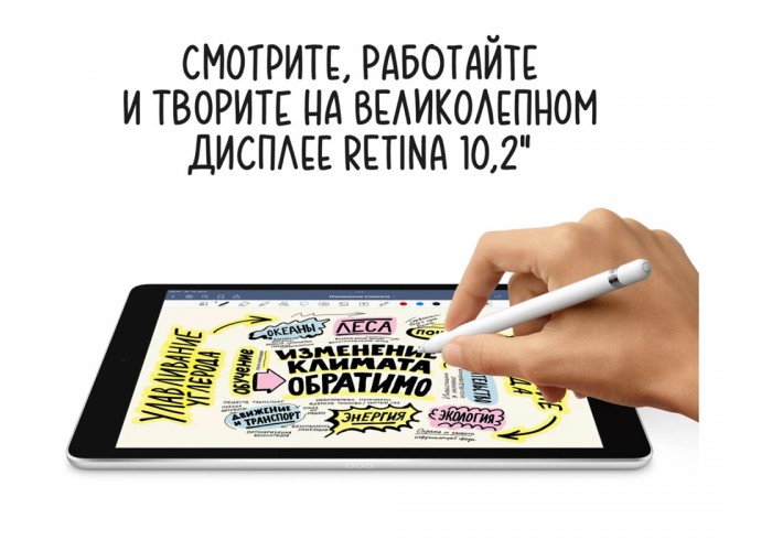 Планшет Apple iPad 2021 10.2 Wi-Fi 256Gb (Серебристый) MK2P3