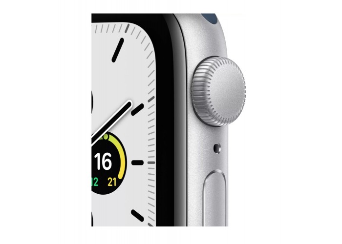 Часы Apple Watch SE GPS 40mm Aluminum Case with Sport Band серебристый/синий омут MKNY3