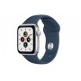 Часы Apple Watch SE GPS 44mm Aluminum Case with Sport Band Серебристый/синий омут MKQ43