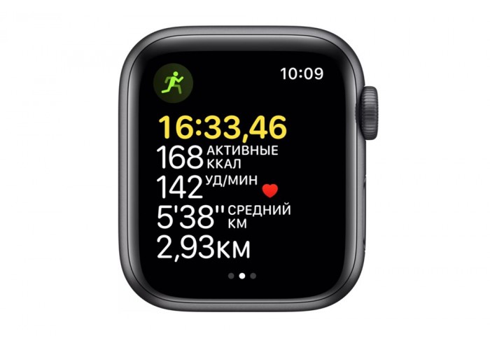 Часы Apple Watch SE GPS 44mm Aluminum Case with Sport Band серый космос/тёмная ночь MKQ63