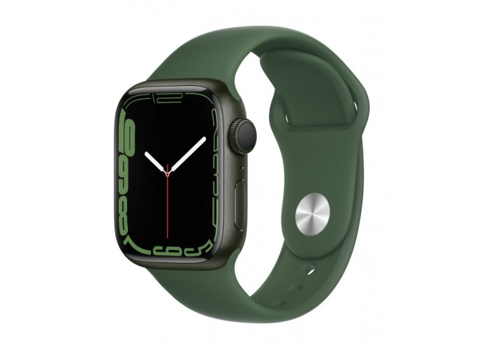 Часы Apple Watch Series 7 GPS 45mm Aluminum Case with Sport Band (Зеленый / Зеленый клевер) MKN73