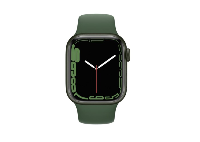 Часы Apple Watch Series 7 GPS 45mm Aluminum Case with Sport Band (Зеленый / Зеленый клевер) MKN73